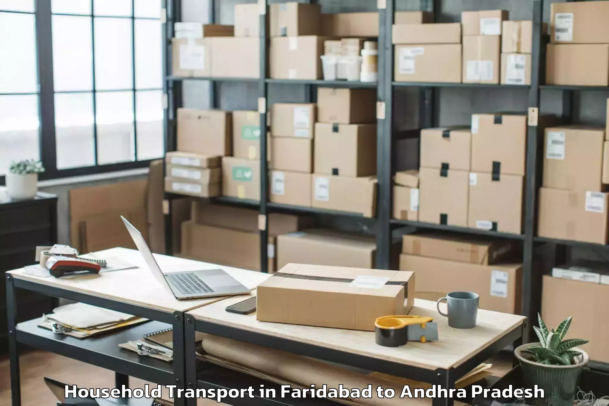 Professional Faridabad to Kajuluru Household Transport